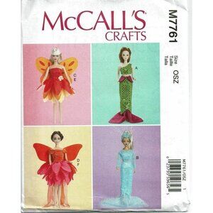 McCalls Sewing Pattern 7761 Costumes for‎ 11.5" Dolls